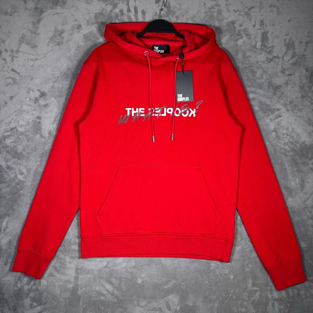 The Kooples Red Graphic Logo Hoodie Sweatshirt NWT Men’s Size Small